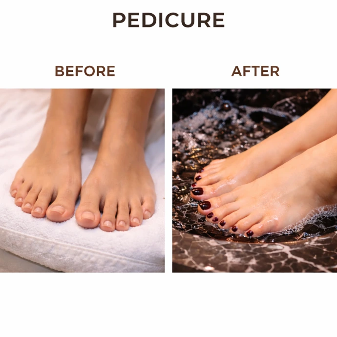 جلسة باديكير ومناكير احترافية في صالون نسائي بالرياض